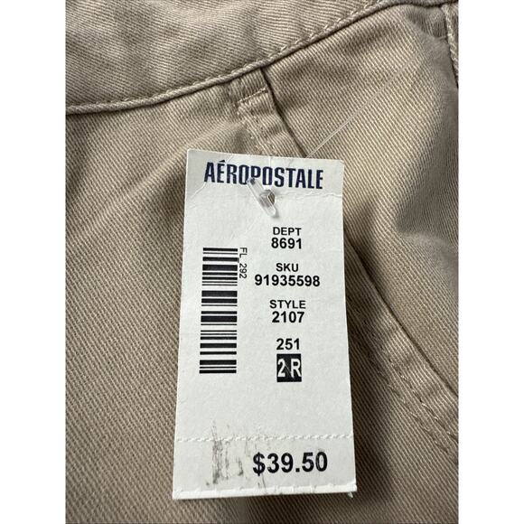 Aeropostale Womens Pants 2 Regular Classic Twill Pant Flat Front Business Casual - Picture 6 of 9